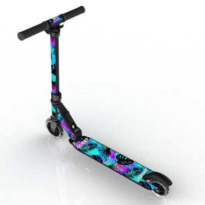 LIFERYDER QUEST Neon Palm foldable 2 wheel scooter rear view