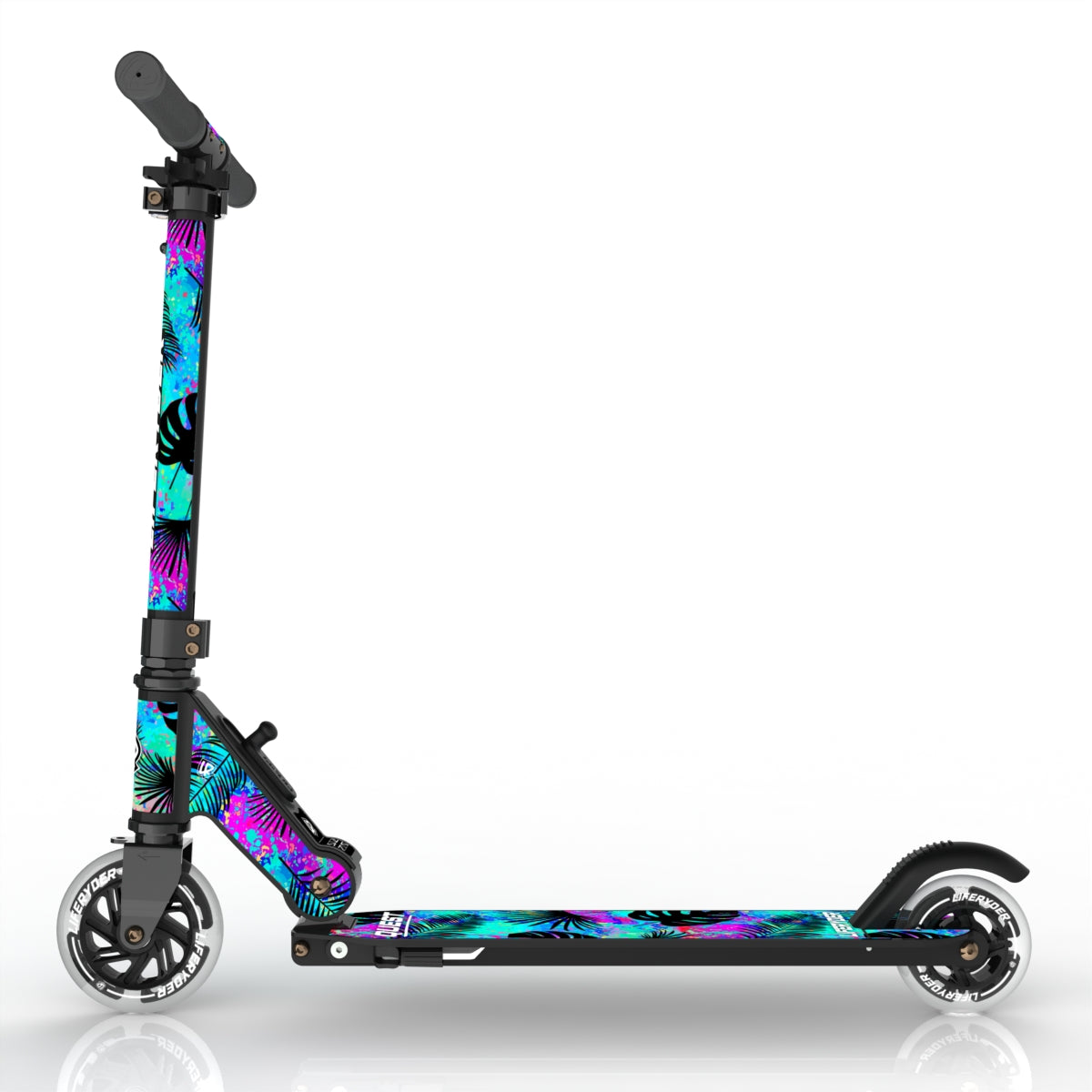 LIFERYDER QUEST Neon Palm small wheel scooter side view