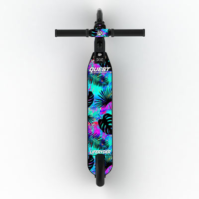 LIFERYDER QUEST Neon Palm adjustable height 2 wheel scooter extended view