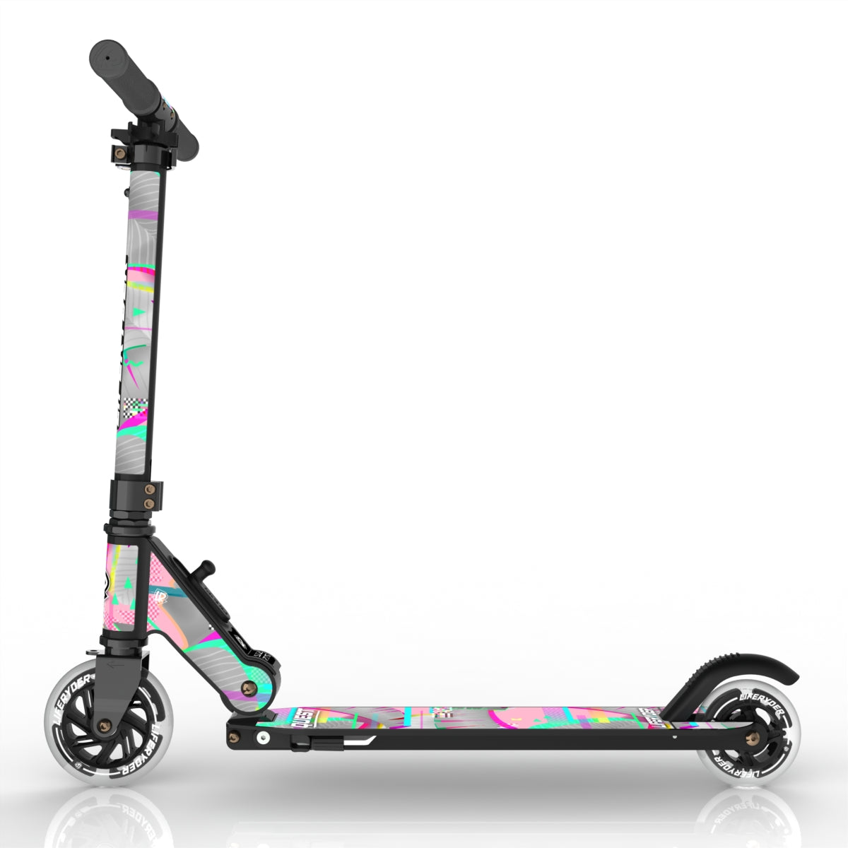LIFERYDER QUEST Pink Glitch small wheel scooter side view