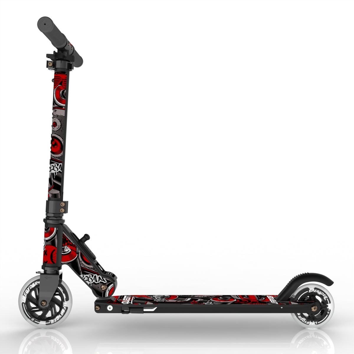 LIFERYDER QUEST Red Mist small wheel scooter side view