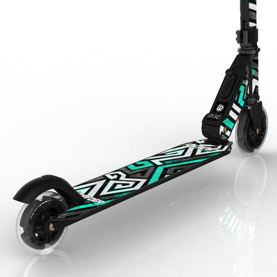 LIFERYDER QUEST Spearmint Maze light-up LED wheels scooter detail
