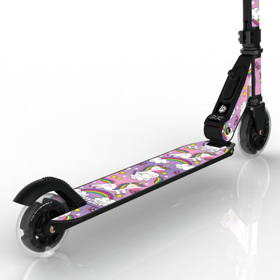 LIFERYDER QUEST Unicorn light-up LED wheels scooter detail
