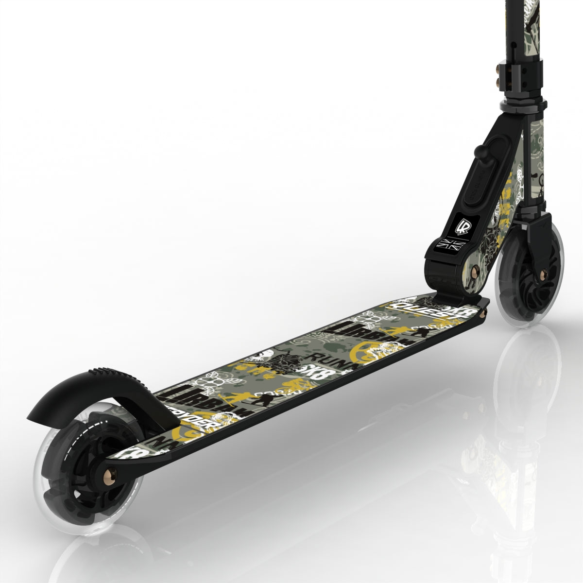 LIFERYDER QUEST Urban Sports light-up LED wheels scooter detail