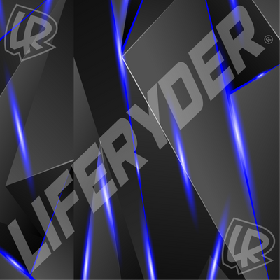 EVOLV™ Blue Stealth scooter sticker set for LIFERYDER scooters and balance bikes