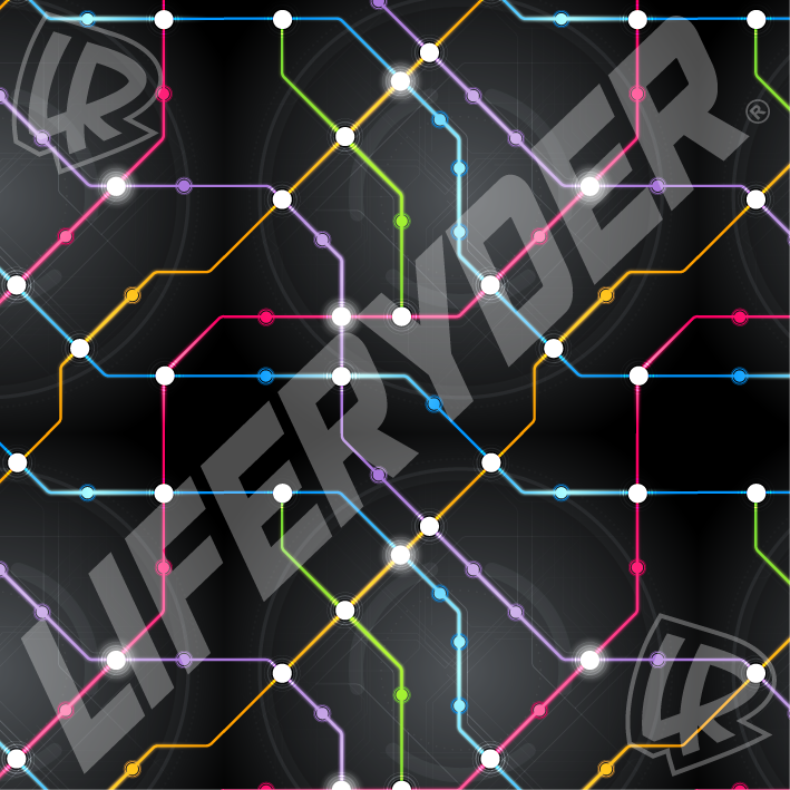 EVOLV™ Cyber Metro scooter sticker set for LIFERYDER scooters and balance bikes