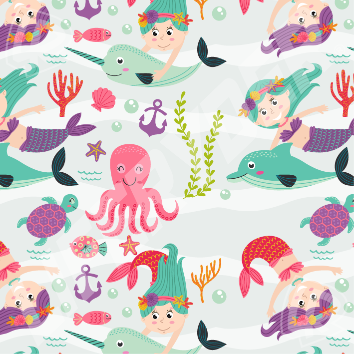 EVOLV™ Mermaids & Dolphins scooter sticker set for LIFERYDER scooters and balance bikes
