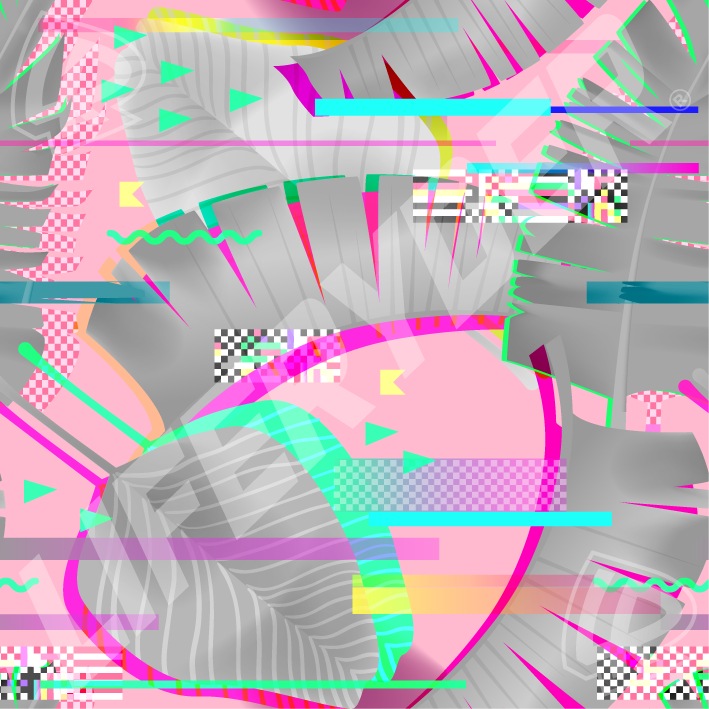 EVOLV™ Pink Glitch scooter sticker set for LIFERYDER scooters and balance bikes