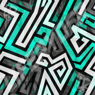 EVOLV™ Spearmint Maze scooter sticker set for LIFERYDER scooters and balance bikes