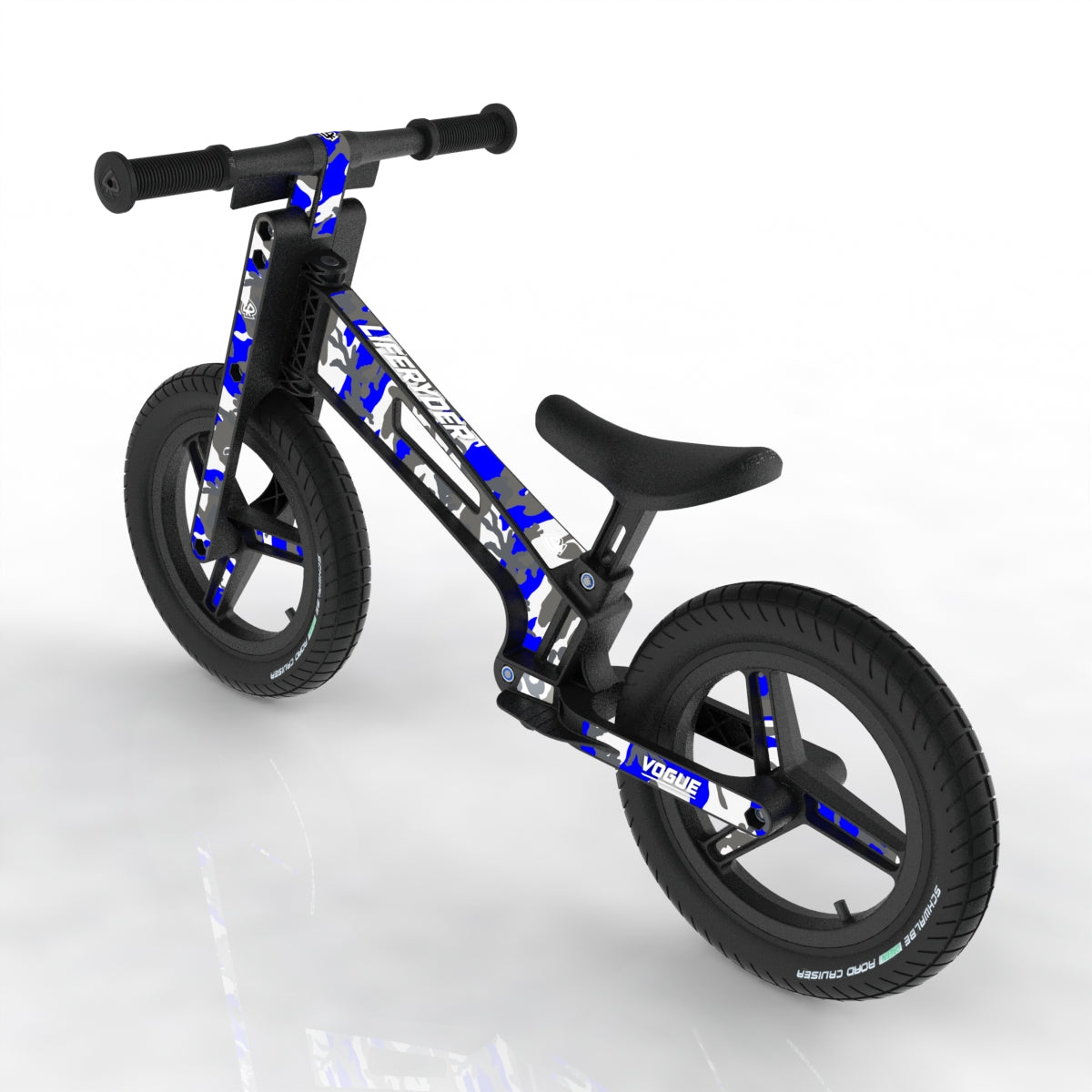 LIFERYDER VOGUE Blue Storm 12 inch air tyre balance bike rear view