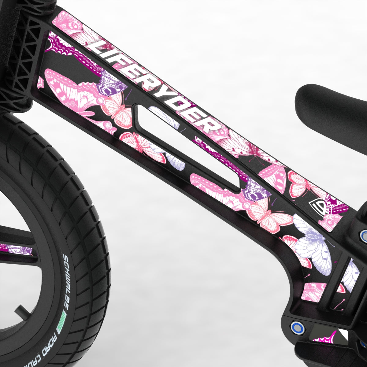 LIFERYDER VOGUE Butterflies footrest balance bike detail