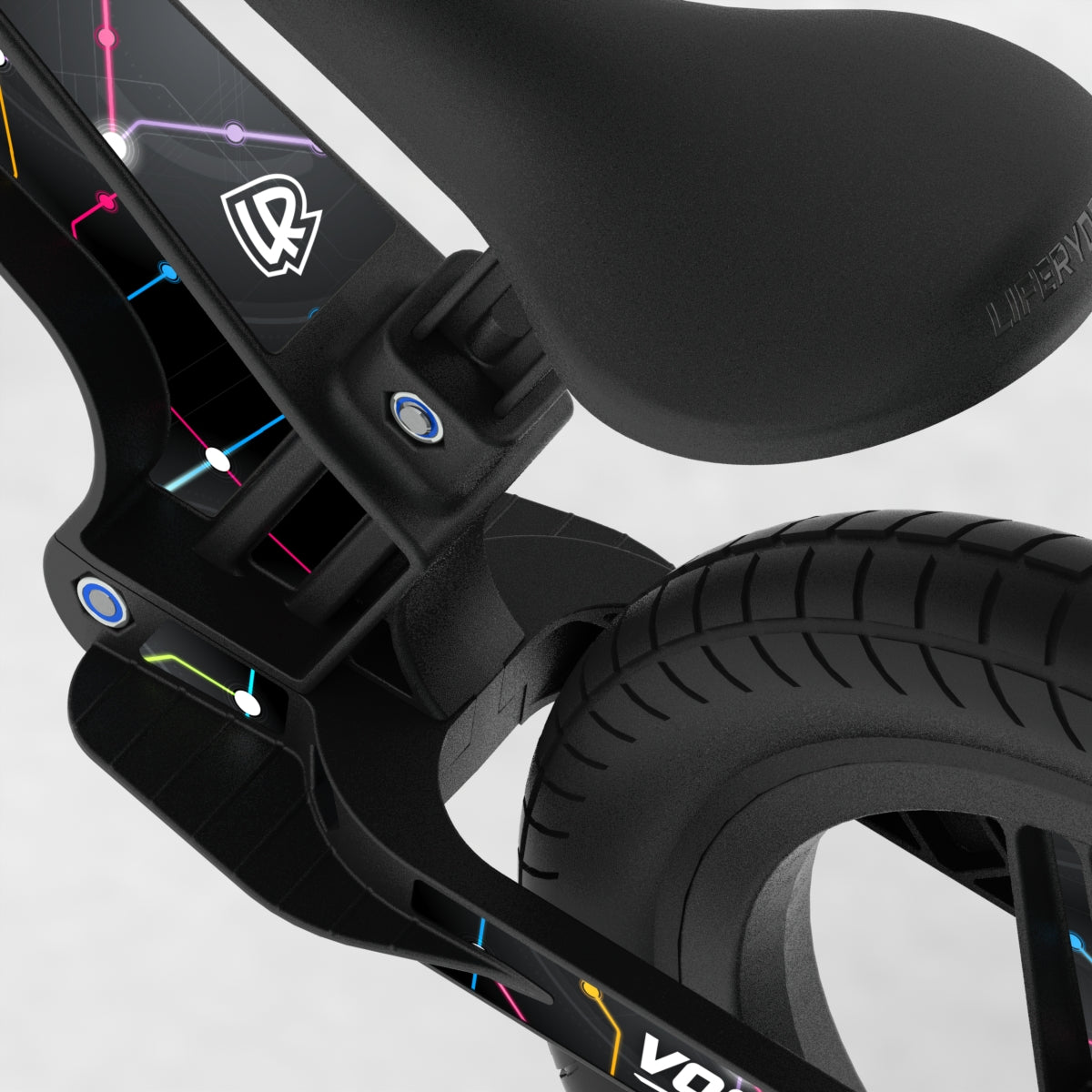 LIFERYDER VOGUE Cyber Metro EVOLV graphics balance bike detail