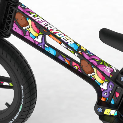 LIFERYDER VOGUE Carnival Cats footrest balance bike detail