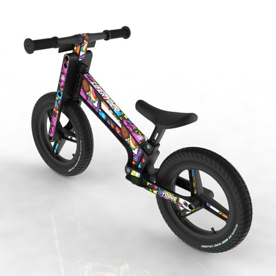 LIFERYDER VOGUE Carnival Cats 12 inch air tyre balance bike rear view