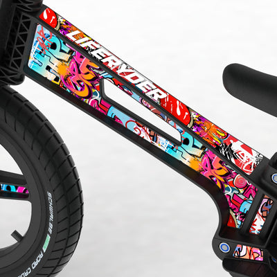 LIFERYDER VOGUE Graffiti footrest balance bike detail