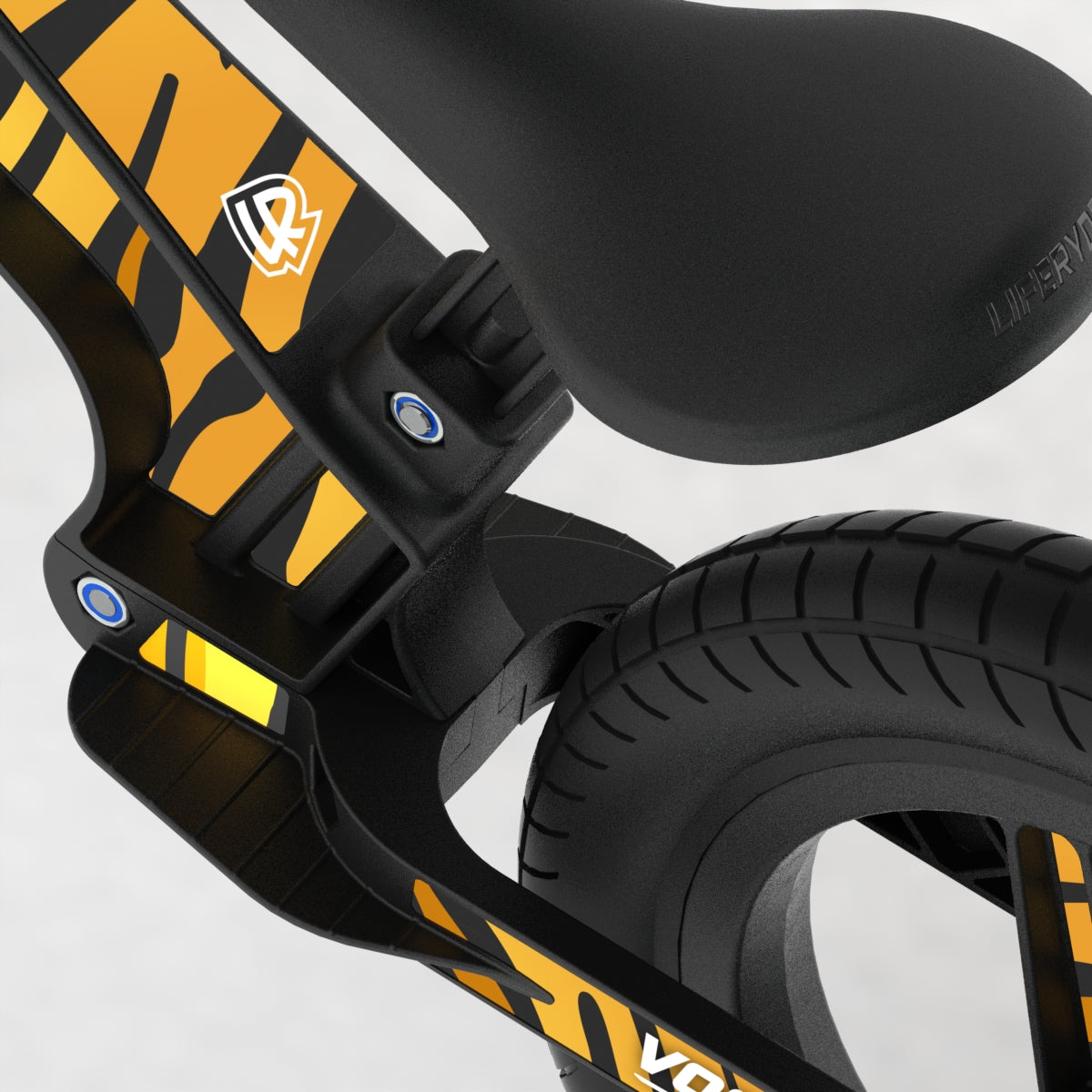 LIFERYDER VOGUE Hull Stripes EVOLV graphics balance bike detail