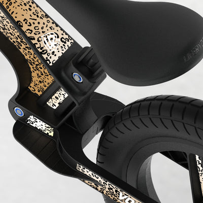 LIFERYDER VOGUE Leopard Sprint EVOLV graphics balance bike detail