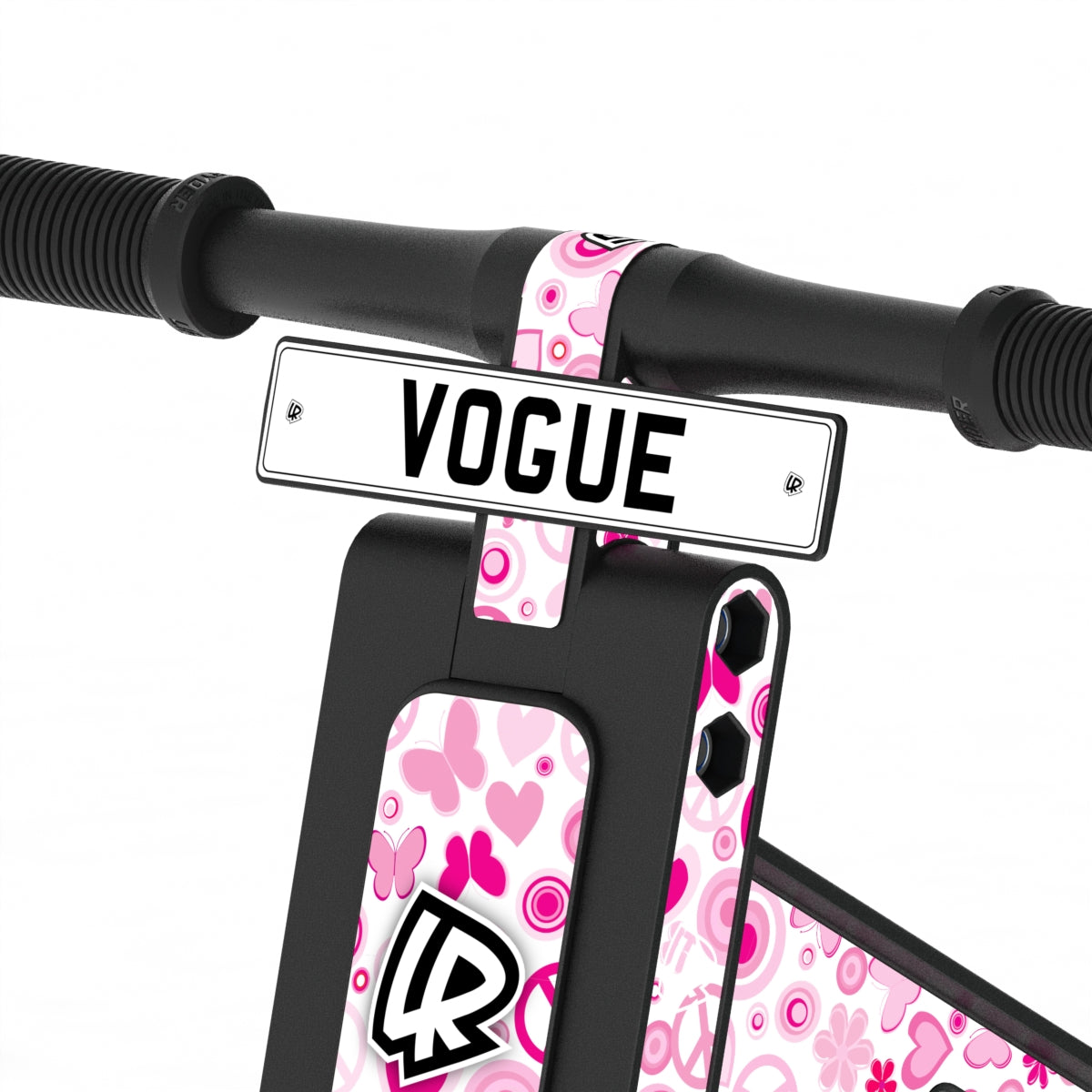 LIFERYDER VOGUE Peace & Love adjustable seat balance bike detail