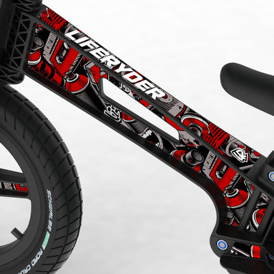 LIFERYDER VOGUE Red Mist footrest balance bike detail