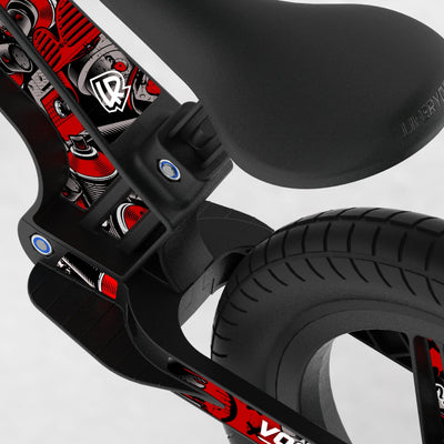 LIFERYDER VOGUE Red Mist EVOLV graphics balance bike detail