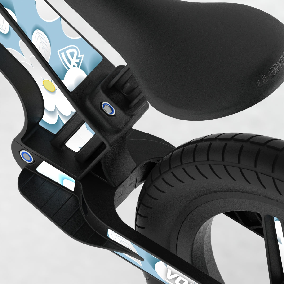 LIFERYDER VOGUE Sakura Clouds EVOLV graphics balance bike detail