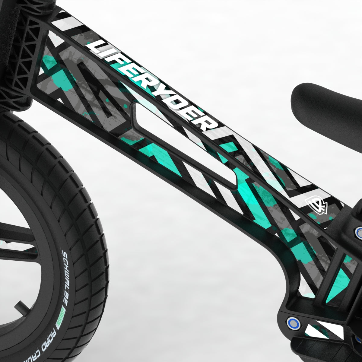 LIFERYDER VOGUE Spearmint Maze footrest balance bike detail