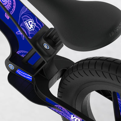 LIFERYDER VOGUE Ultraviolet EVOLV graphics balance bike detail