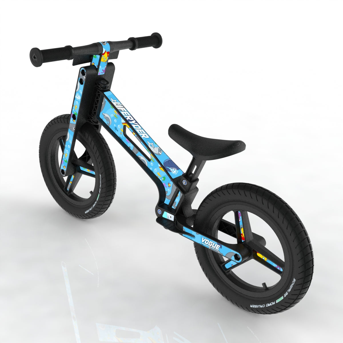 LIFERYDER VOGUE Under the Sea 12 inch air tyre balance bike rear view