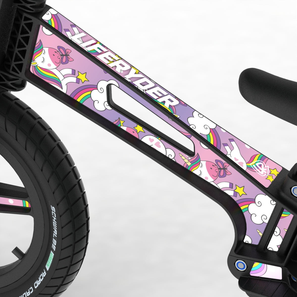 LIFERYDER VOGUE Unicorn footrest balance bike detail
