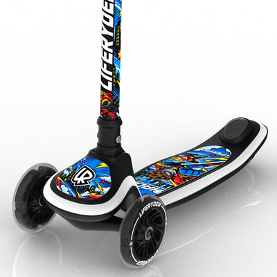 LIFERYDER HALO SkyBolt three-wheel scooter, closeup