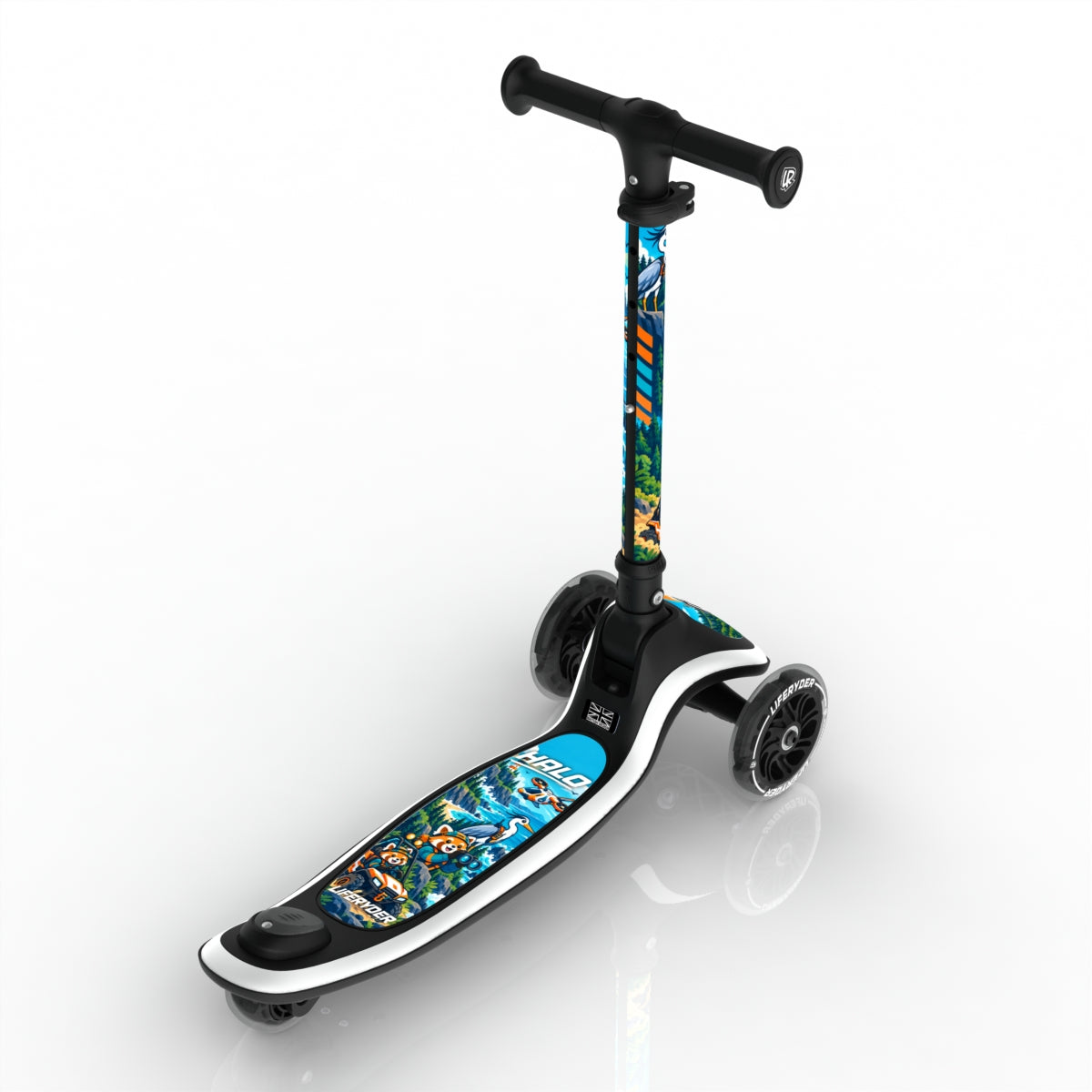 LIFERYDER HALO LookOut three-wheel scooter, rear view